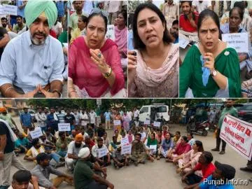 Sanitation Workers Hold Protest March During Doraha Shutdown, Raise Slogans Against Punjab Government
