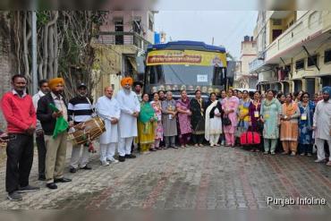MLA Manwinder Giaspura Flags Off Bus Under Chief Minister Tirath Yatra Scheme in Doraha