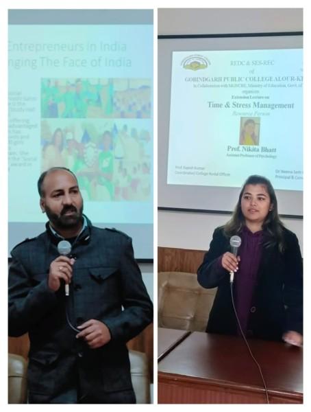 Gpc organised Extension lectures on social Entrepreneurship and stress & time Management