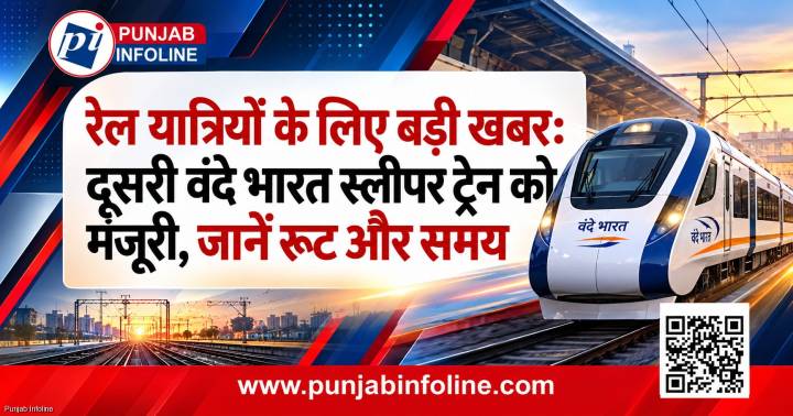 रेल यात्रियों के लिए बड़ी खबर: दूसरी वंदे भारत स्लीपर ट्रेन को मंजूरी, जानें रूट और समय
