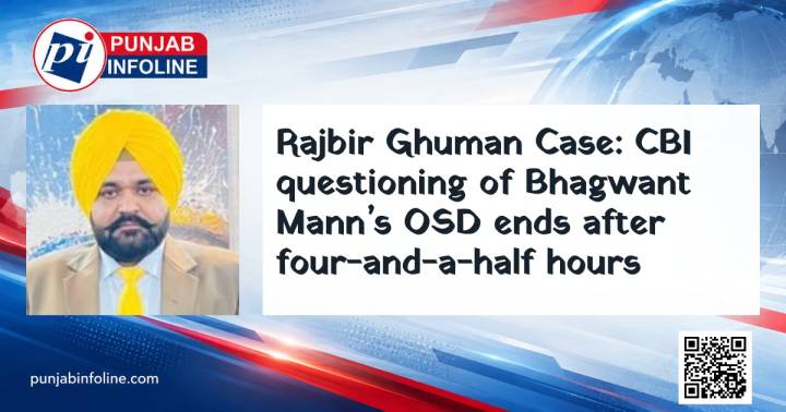 Rajbir Ghuman Case: CBI questioning of Bhagwant Mann’s OSD ends after four-and-a-half hours